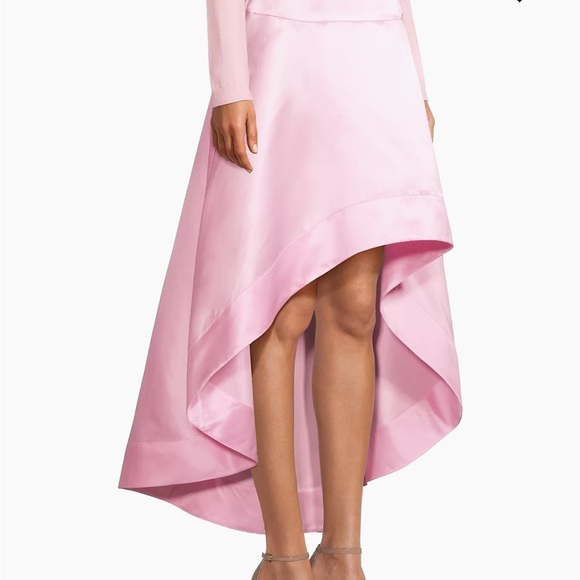Brand New Cynthia Rowley High-Low Light Pink Satin Maxi Skirt -BNWT - Picture 2 of 9